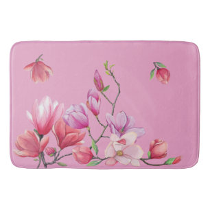 Alfombrilla De Baño Magnolia En Arte Decorativo Clásico En Color Kobi