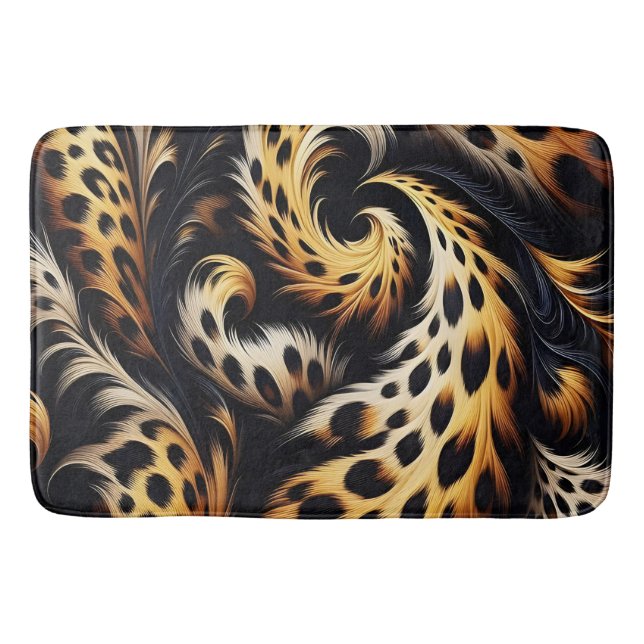 Alfombrilla De Baño Majestad del Leopardo: Siente el poder del diseño  (Anverso)