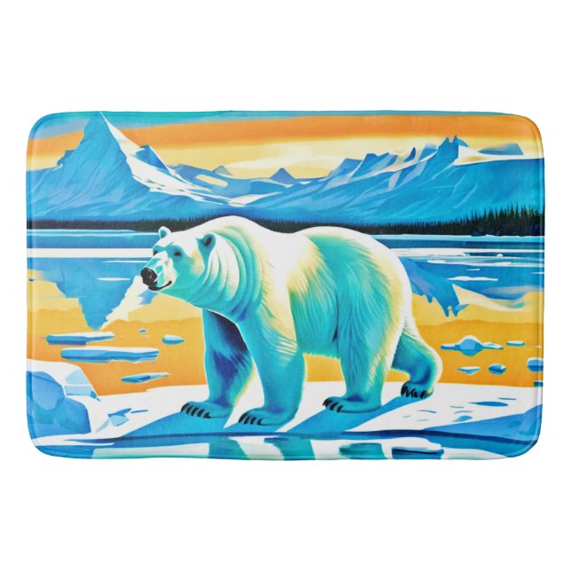Alfombrilla De Baño Majestad Polar: Paisaje Ártico (Anverso)