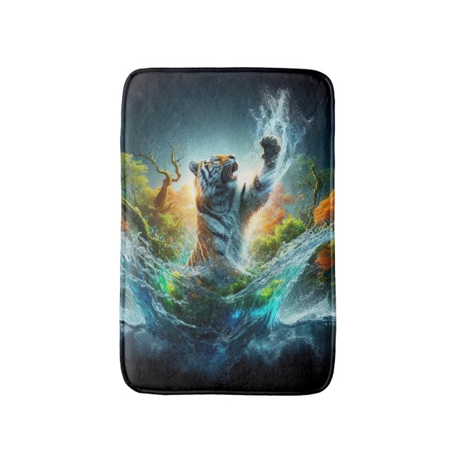 Alfombrilla De Baño Majestic Tiger Splash Fantasy Wildlife Nature (Frente vertical)