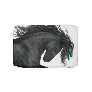Alfombrilla De Baño Majestuoso caballo frisón de Bihrle