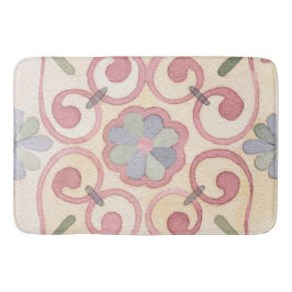 Alfombrilla De Baño Málica española italiana acuarela rosa floral