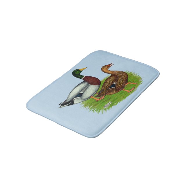 Alfombrilla De Baño Mallard Drake y Duck (Angular)