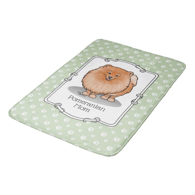 Alfombrilla De Baño Mamá panomana Pom Mom (naranja roja) (Angular)