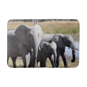 Alfombrilla De Baño Manadas del elefante de África