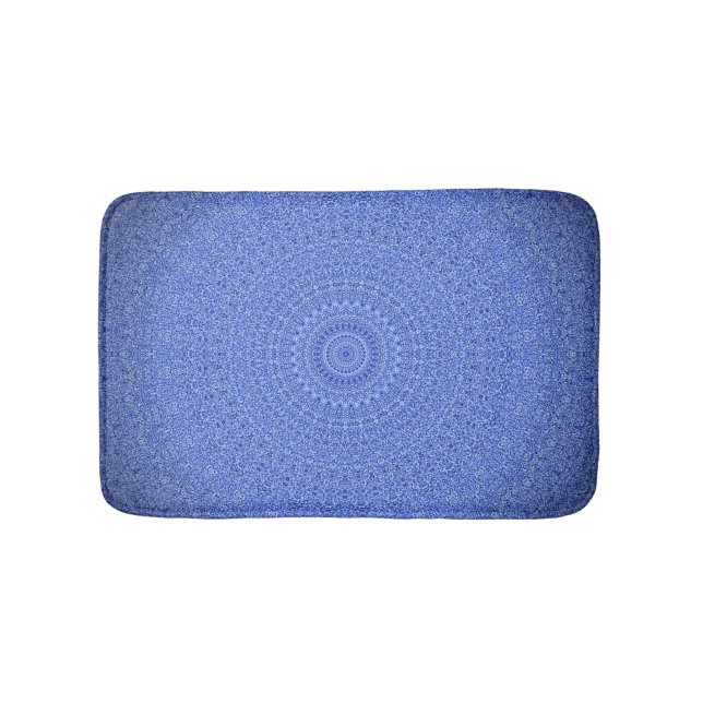 Alfombrilla De Baño Mandala azul (Anverso)