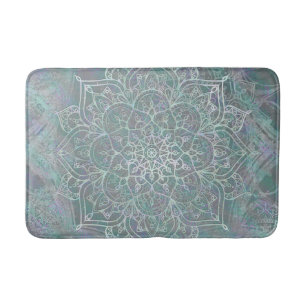 Alfombrilla De Baño Mandala Bohemio de Brillo Irisado
