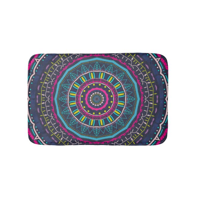 Alfombrilla De Baño mandala colorida (Anverso)
