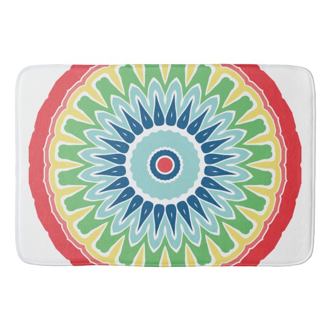 Alfombrilla De Baño Mandala de la FIESTA (Anverso)