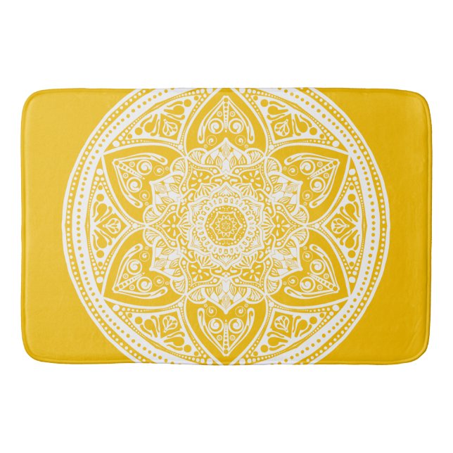 Alfombrilla De Baño Mandala de la miel (Anverso)