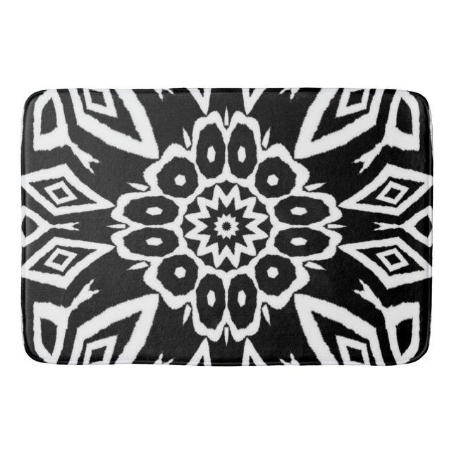Alfombrilla De Baño Mandala de Medianoche (Anverso)