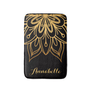 Alfombrilla De Baño Mandala dorada