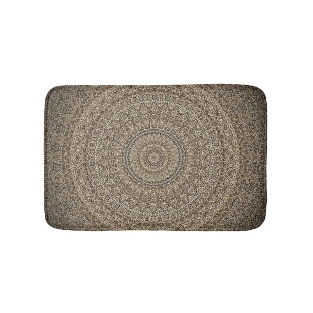 Alfombrilla De Baño Mandala dorada (Anverso)