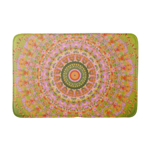 Alfombrilla De Baño Mandala feliz del hippy