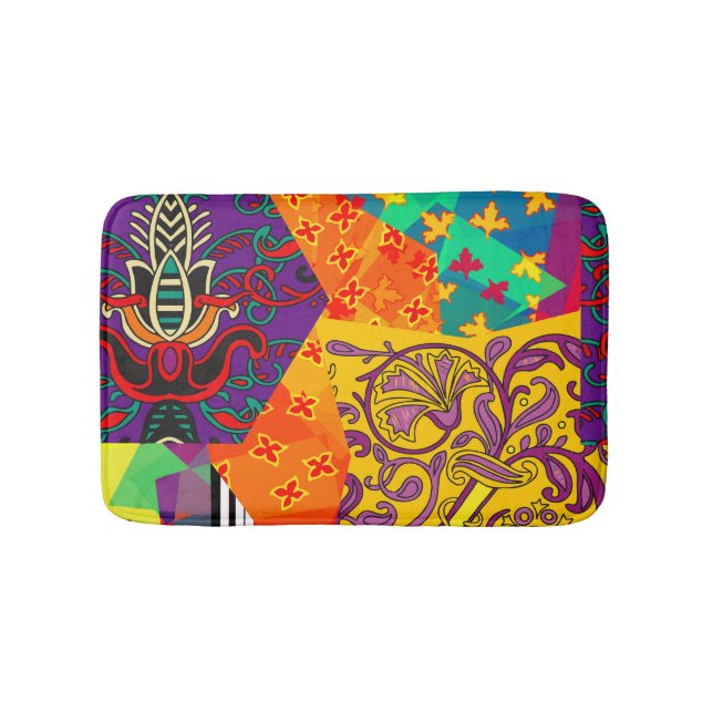 Alfombrilla De Baño Mandala festiva india turca (Anverso)