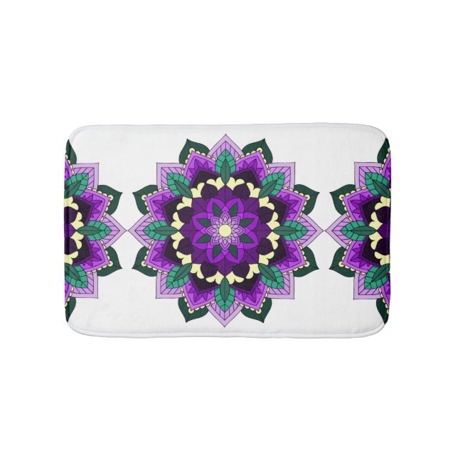 Alfombrilla De Baño Mandala Pattern 02 in purple (Anverso)