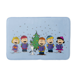 Alfombrilla De Baño Maní   Alrededor del árbol de Navidad