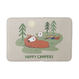 Alfombrilla De Baño Maní Camperas para dormir Snoopy & Woodstock