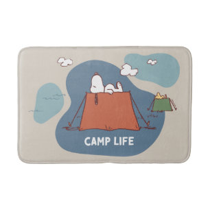 Alfombrilla De Baño Maní   Vida en el campamento Snoopy & Woodstock