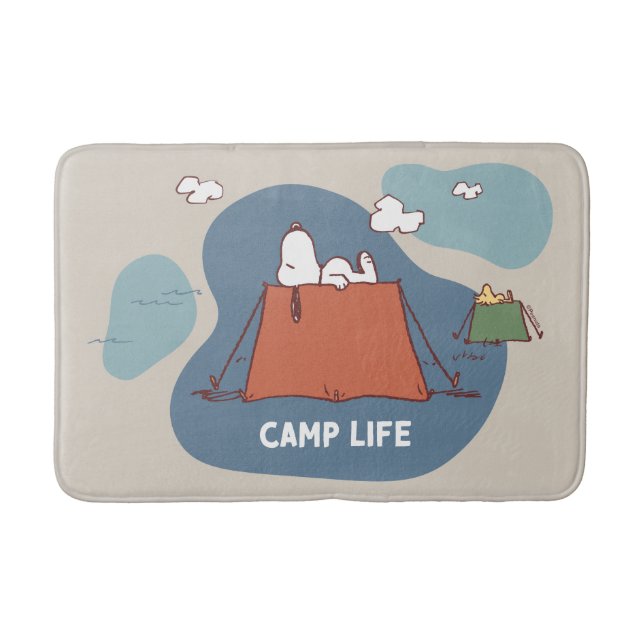 Alfombrilla De Baño Maní | Vida en el campamento Snoopy & Woodstock (Anverso)