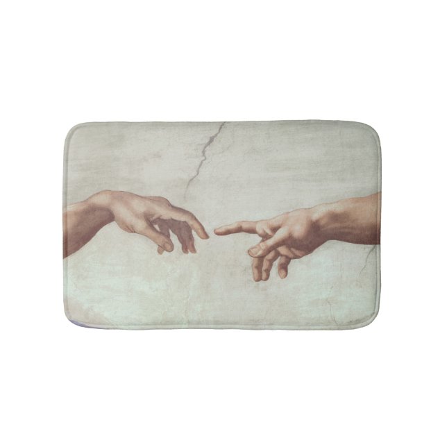 Alfombrilla De Baño Manos de dios y de Adán (Anverso)