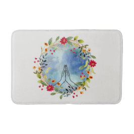 Alfombrilla De Baño Manos rezando acuarela