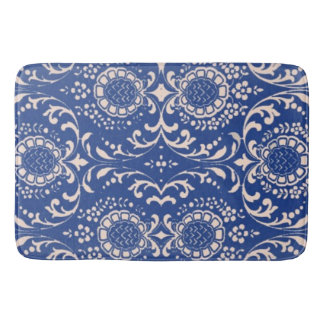 Alfombrilla De Baño ¡Manta azul del cuarto de baño de Toile!