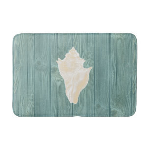 Alfombrilla De Baño Manta de madera del baño de la aguamarina poner