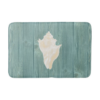 Alfombrilla De Baño Manta de madera del baño de la aguamarina poner
