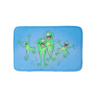 Manta feliz del cuarto de baño de las ranas