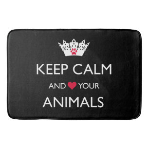 ALFOMBRILLA DE BAÑO "MANTENGA CALMA Y AME A SUS ANIMALES"
