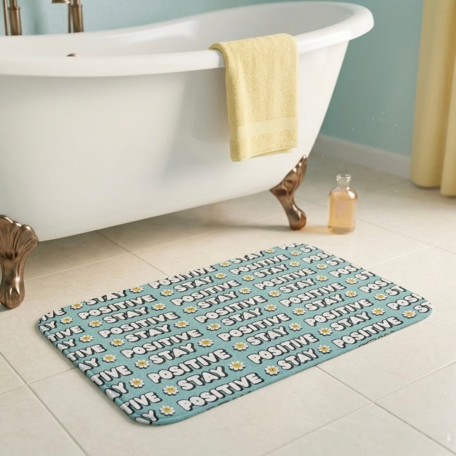 Alfombrilla De Baño Mantente Positivo (Subido por el creador)