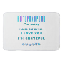 Alfombrilla De Baño Mantra curadora de Ho'oponopono - Espiritual azul