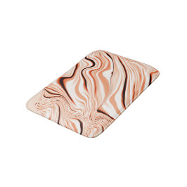 Alfombrilla De Baño Manzanas en tonos beige, cilindro marrón curvo