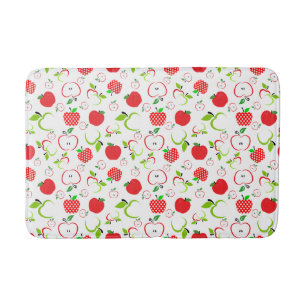 Alfombrilla De Baño Manzanas rojas y verdes