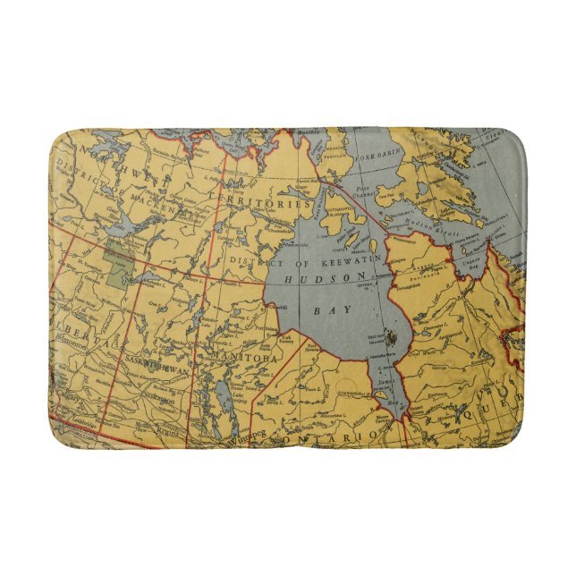 Alfombrilla De Baño Mapa antiguo de Canadá (Anverso)