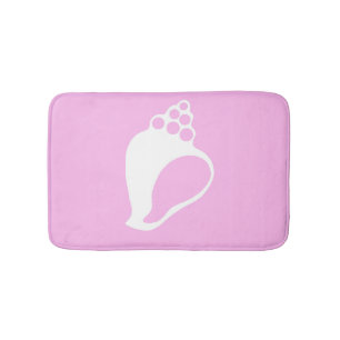 Alfombrilla De Baño Mapa de baño de concha rosa