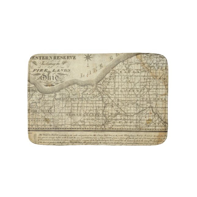 Alfombrilla De Baño Mapa de la reserva occidental (Anverso)