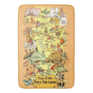 Alfombrilla De Baño Mapa de las tierras de hadas