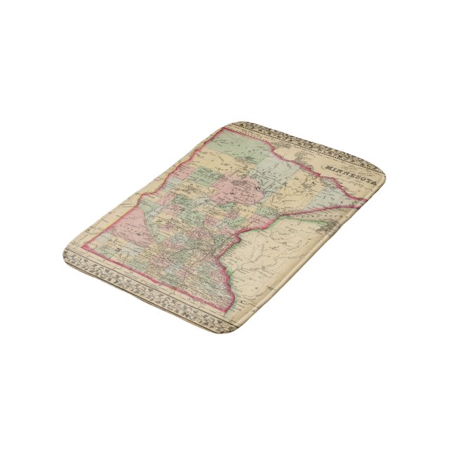 Alfombrilla De Baño Mapa de Minnesota de Mitchell (Angular)