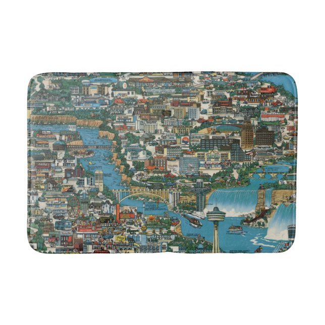 Alfombrilla De Baño Mapa de Niagara Falls (Anverso)