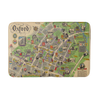 Alfombrilla De Baño Mapa de Oxford, Inglaterra (ferrocarriles