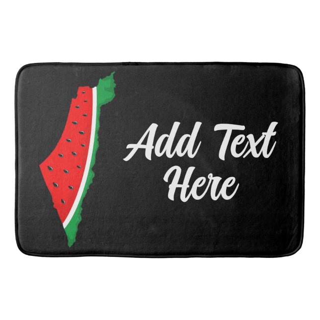 Alfombrilla De Baño Mapa de Palestina sandía símbolo de la libertad (Anverso)