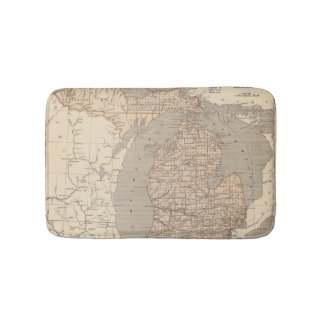 Alfombrilla De Baño Mapa del atlas de Michigan