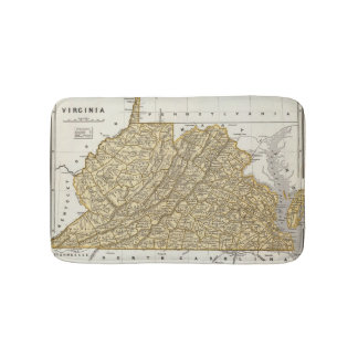 Alfombrilla De Baño Mapa del atlas de Virginia