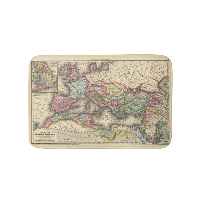 Alfombrilla De Baño Mapa del imperio romano (Anverso)