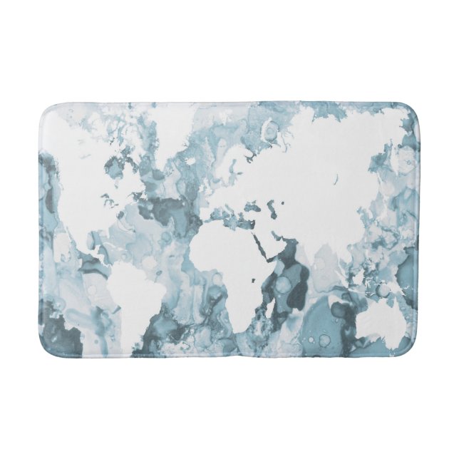 Alfombrilla De Baño Mapa del mundo del diseño 103 (Anverso)