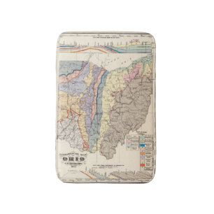 Alfombrilla De Baño Mapa geológico de Ohio