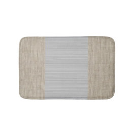 Alfombrilla De Baño Mapa horizontal de rayas beige claro