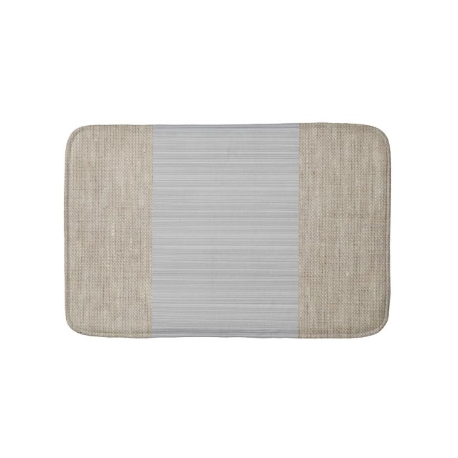 Alfombrilla De Baño Mapa horizontal de rayas beige claro (Anverso)